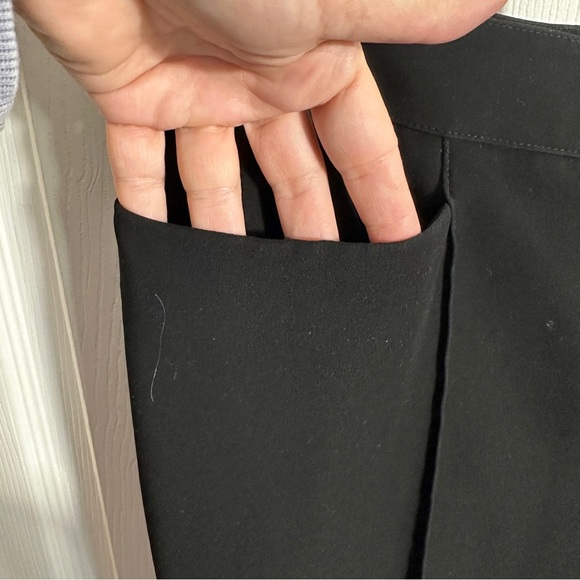 Carlisle black career pants, no size tag, pockets, front seam, spring - Picture 5 of 7